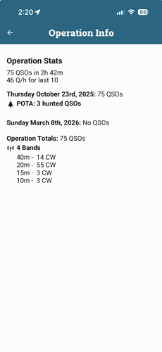 Polo Import ADIF delete QSO operation screen
