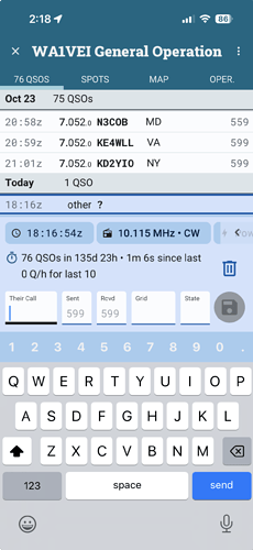 Polo Import ADIF edit QSO 76